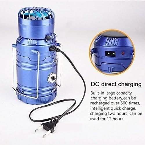 Solar USB Charging Tent Light + Fan