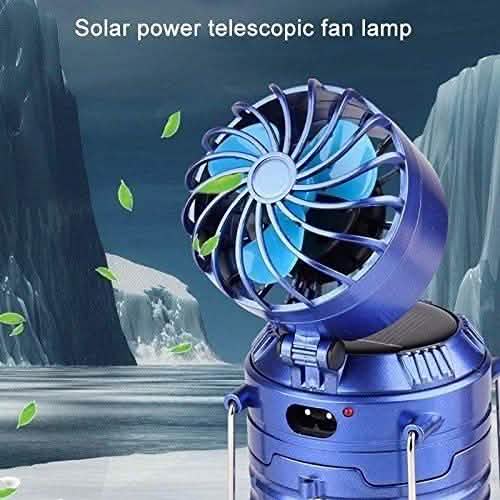 Solar USB Charging Tent Light + Fan