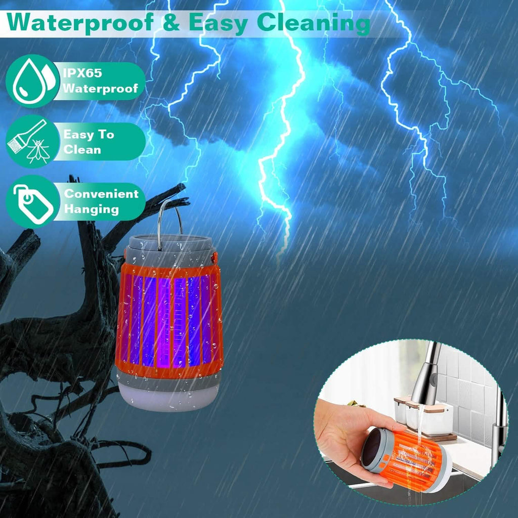 Solar USB Electric Bug Zapper with 5 Light Modes Hanging Hook