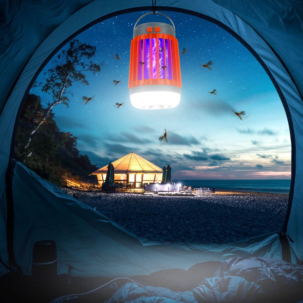 Solar USB Electric Bug Zapper with 5 Light Modes Hanging Hook