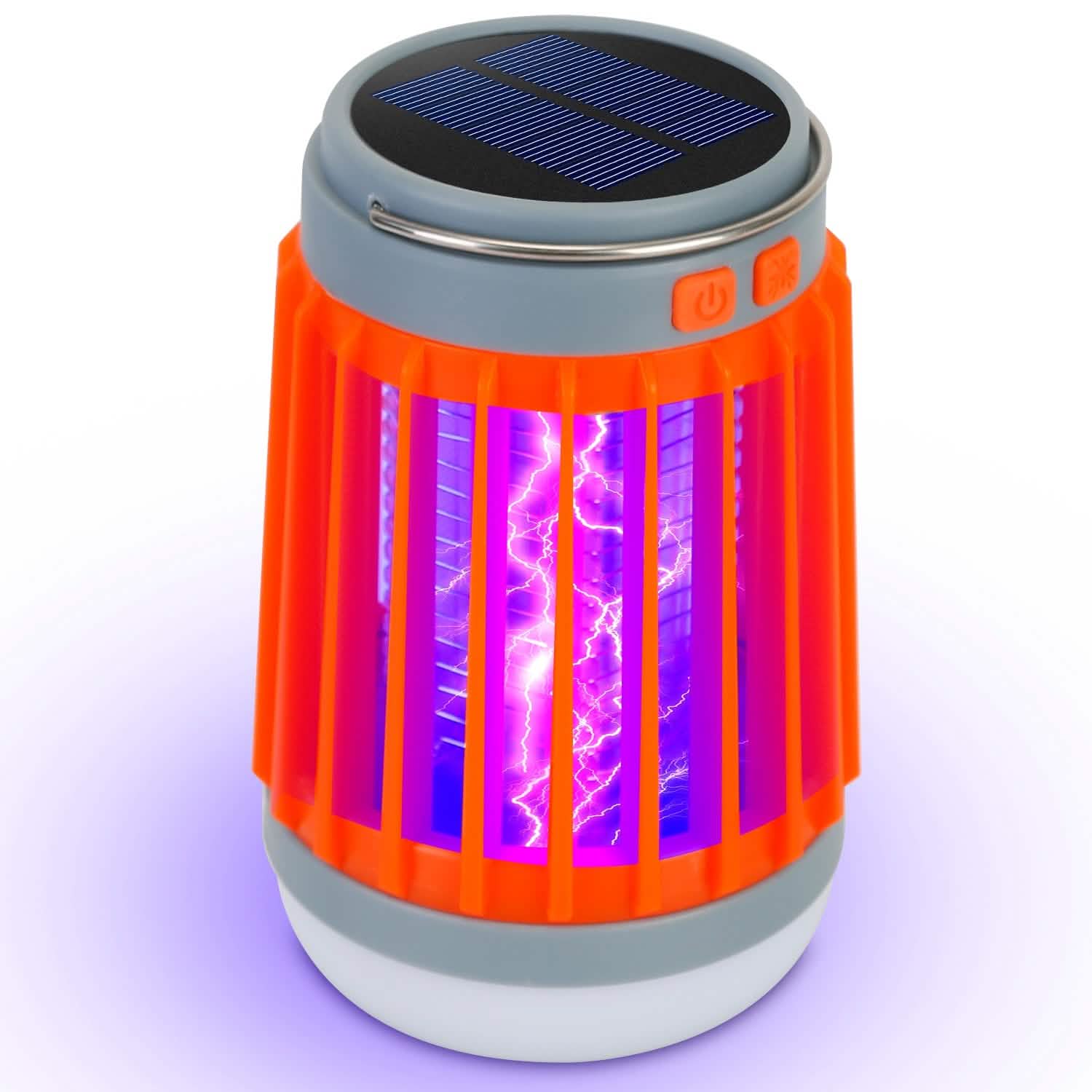 Solar USB Electric Bug Zapper with 5 Light Modes Hanging Hook