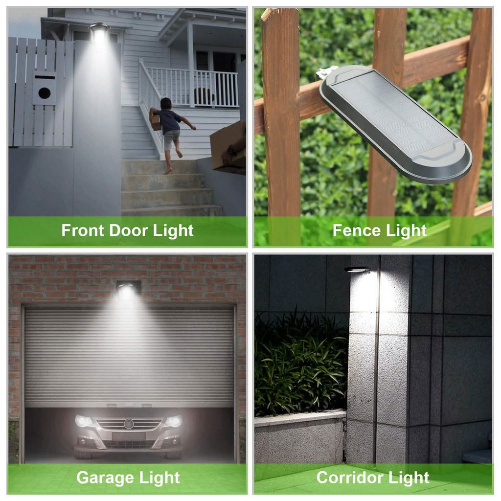 Solar Wall Light Outdoor 18 LED's Dusk to Dawn Fence Lamp