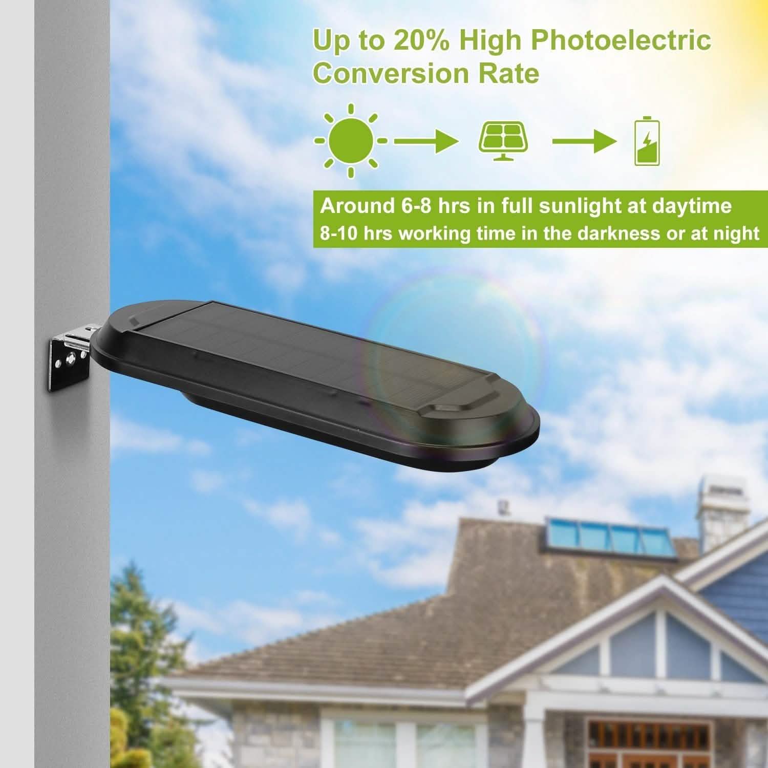 Solar Wall Light Outdoor 18 LED's Dusk to Dawn Fence Lamp