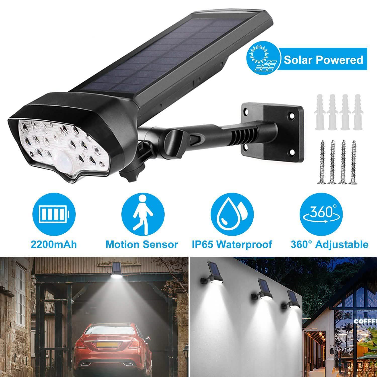 Solar Wall Light Outdoor Motion Sensor Light