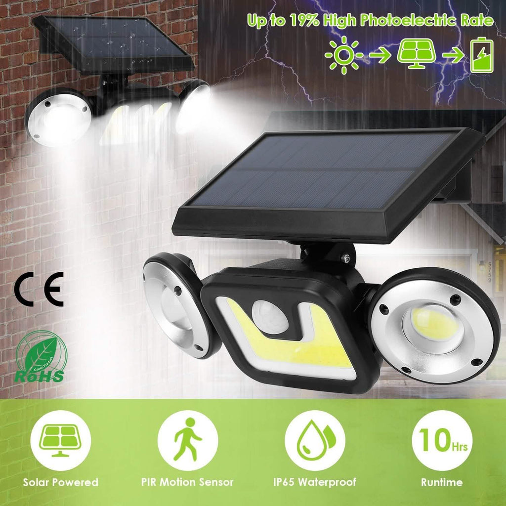 Solar Wall Light Outdoor PIR Motion Sensor LED