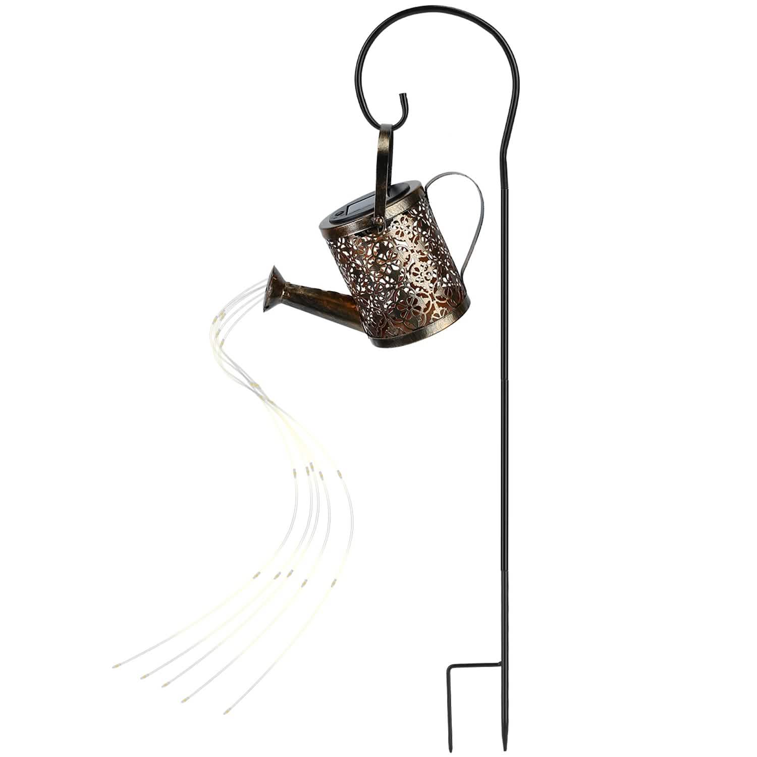 Solar Watering Can Powdered String Light Stake