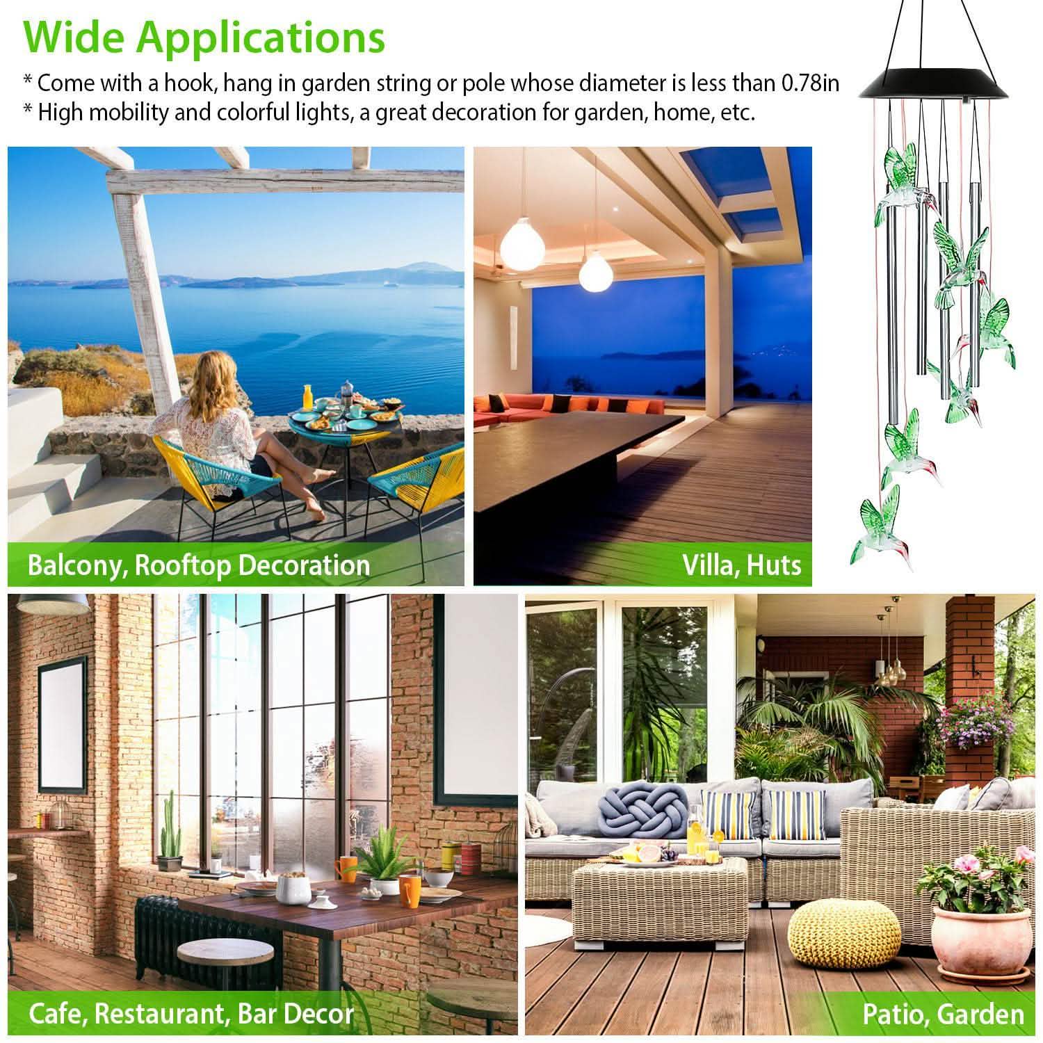 Solar Wind Chime Lights