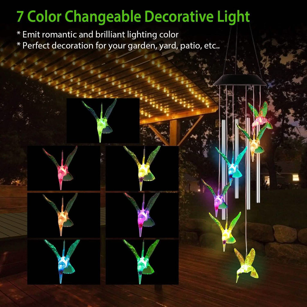 Solar Wind Chime Lights