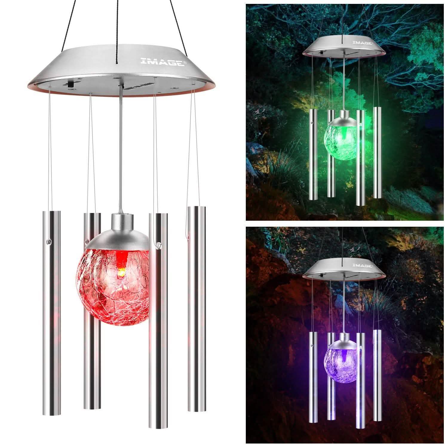 Solar Wind Chimes Color Changing LED Light
