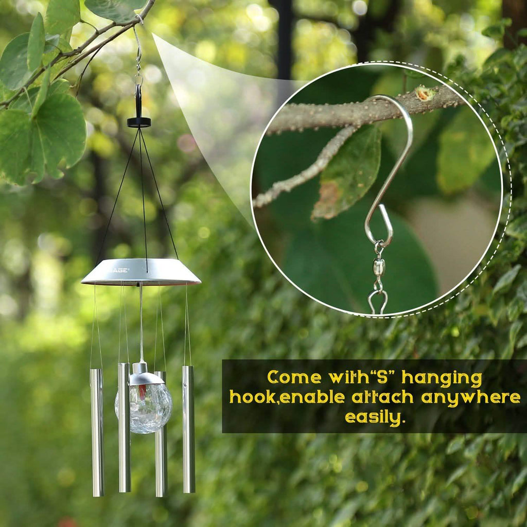 Solar Wind Chimes Color Changing LED Light
