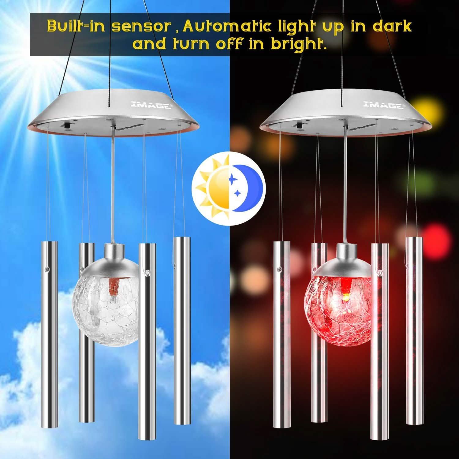 Solar Wind Chimes Color Changing LED Light