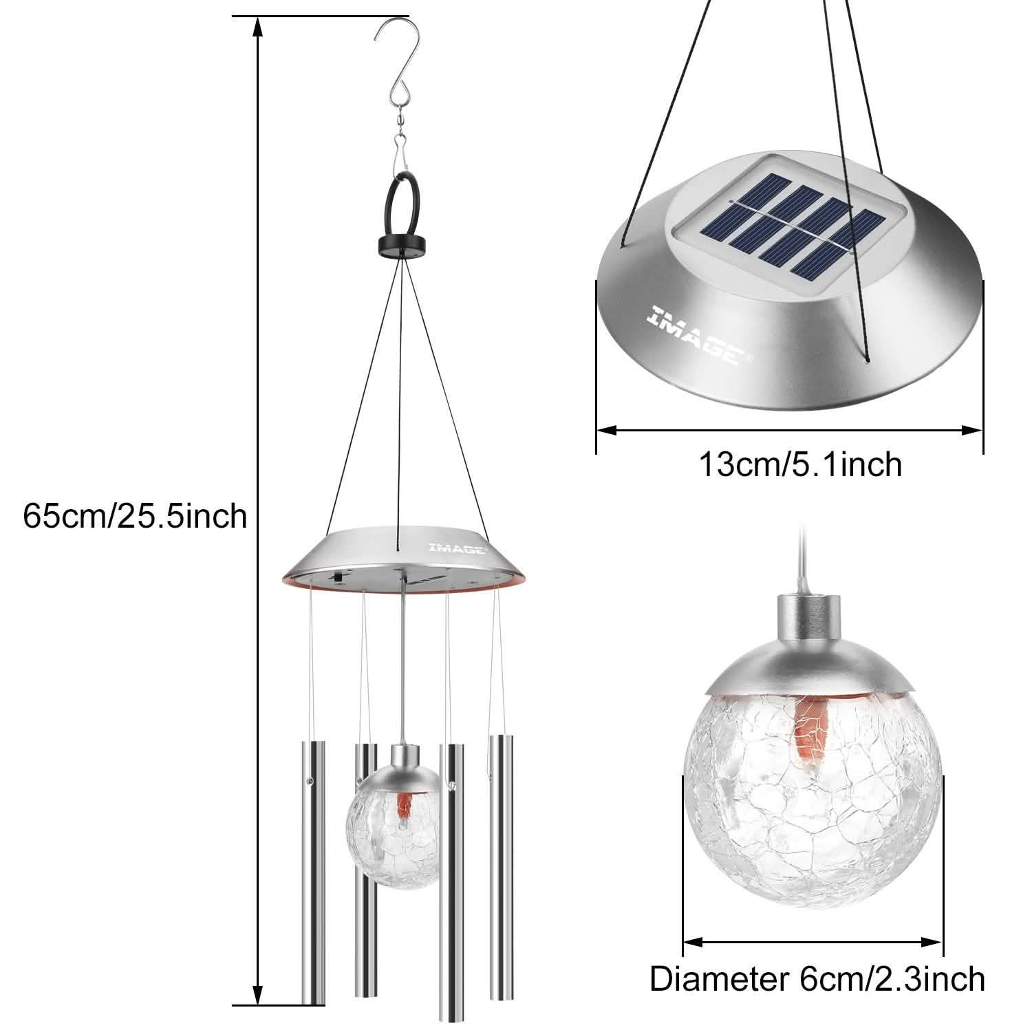 Solar Wind Chimes Color Changing LED Light