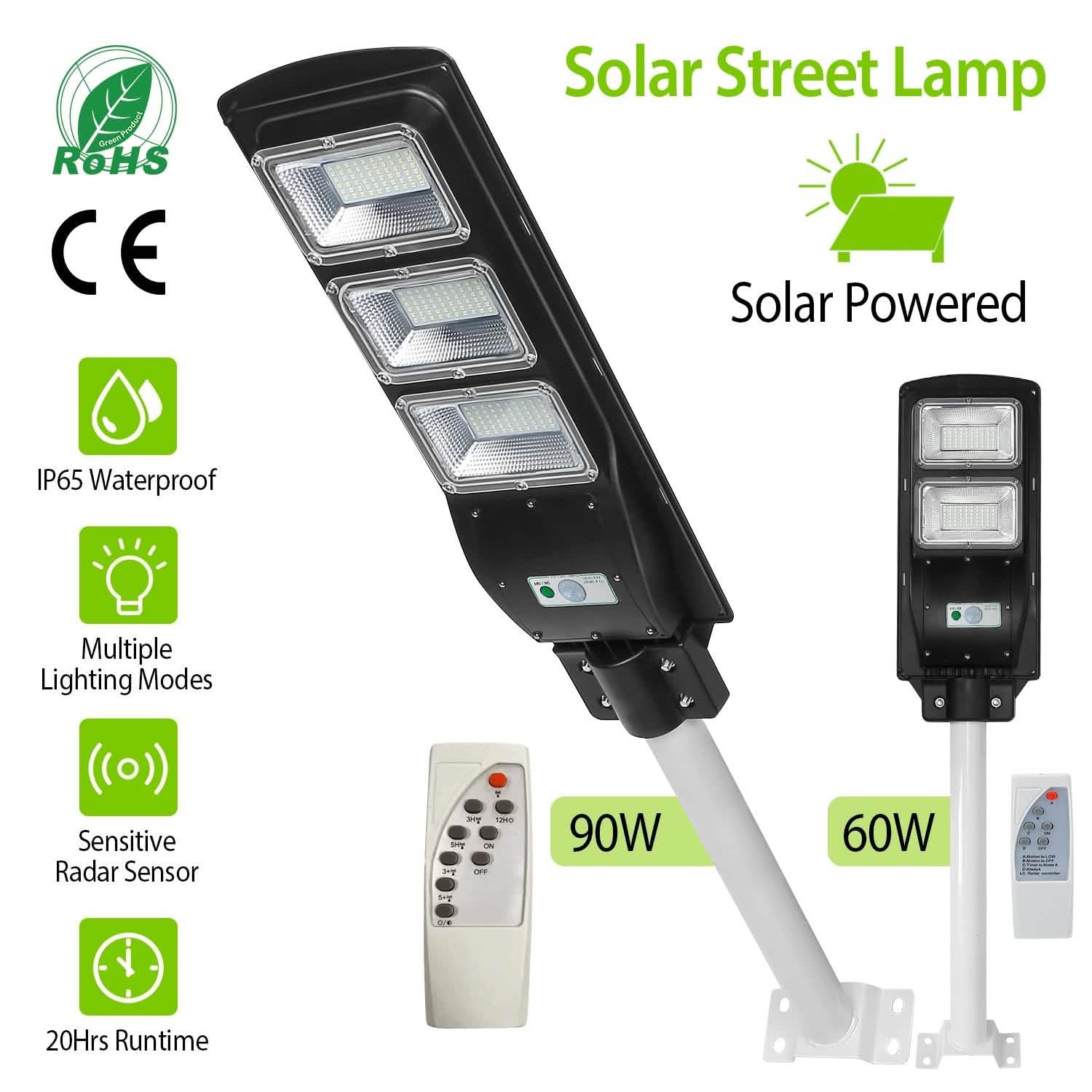 Solar Wireless IP65 Waterproof Street Path Light