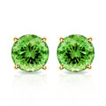 Solid 10K Gold 2.00 CTW Peridot Stud Earrings By MUIBLU Gems