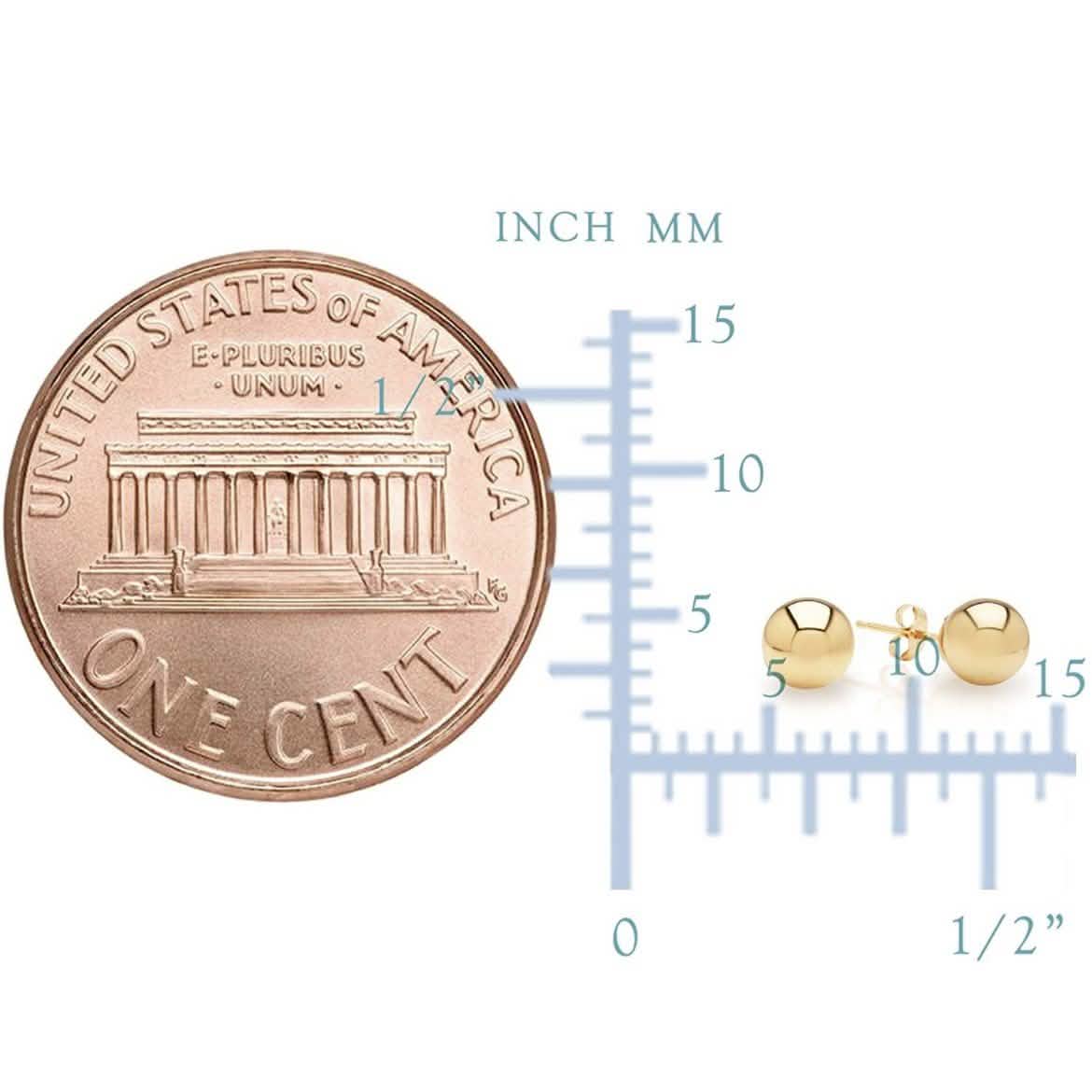 Solid 10K Gold Ball Studs