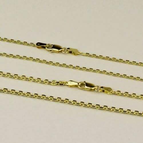 Solid 14K Gold Cable Chain Necklace