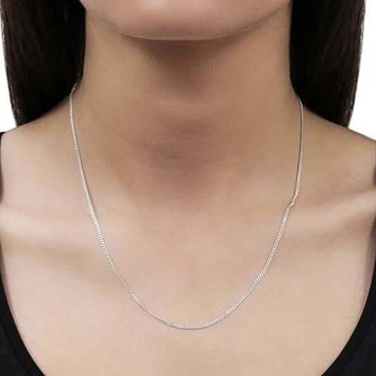 Solid .925 Sterling Silver Curb Link Chain Unisex Necklace