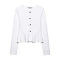 Solid color casual slim fit suit jacket mini skirt