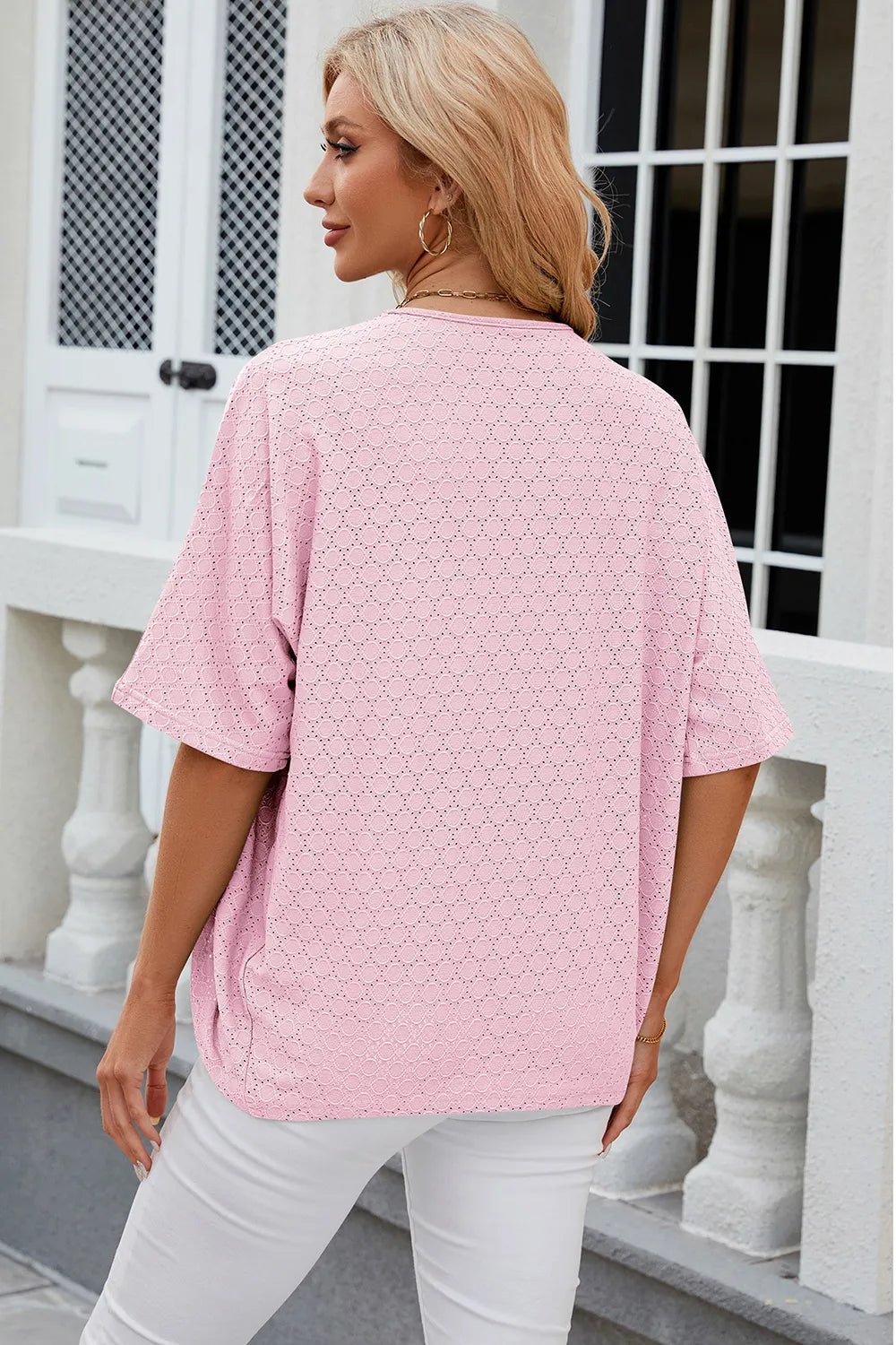 Solid color mid sleeved cardigan knitted cardigan jacket air-conditioned sweater