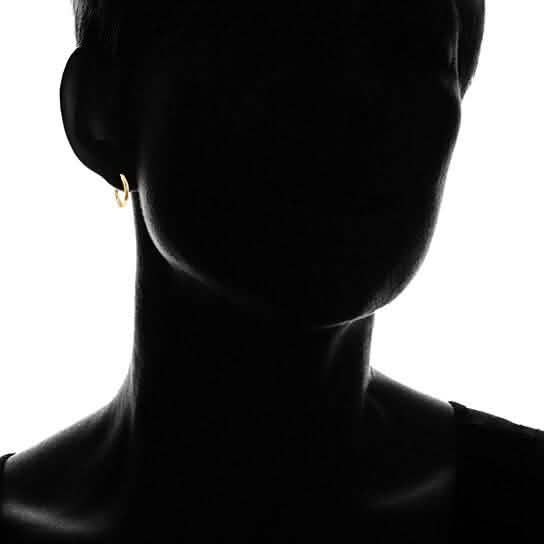 Solid Sterling Silver French Lock Hoops In Gold