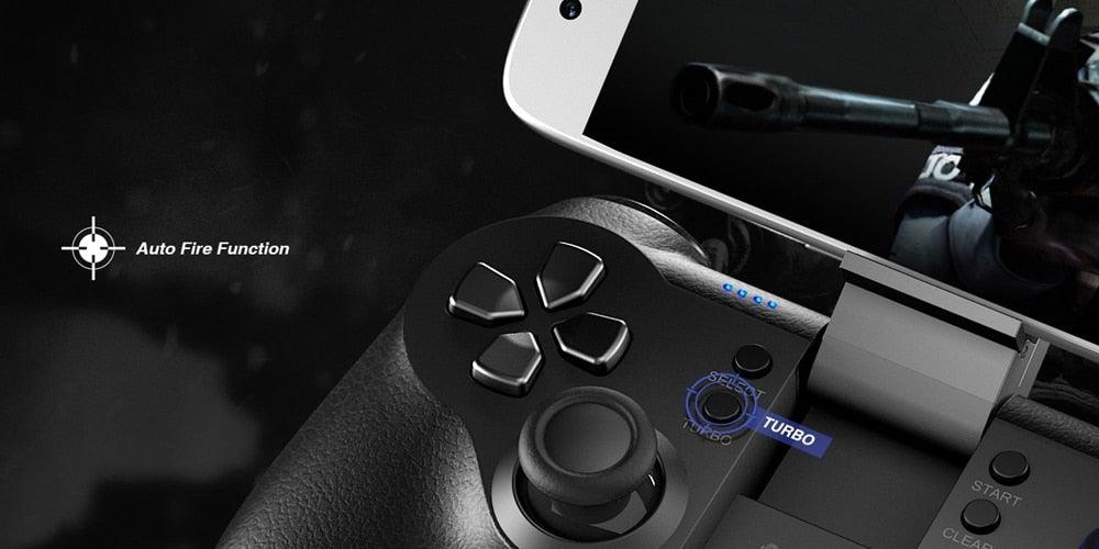 Solid Sustainable Black Bluetooth 2.4GHz Wireless Gamepad Controller Compatible With PC Smartphones Laptop