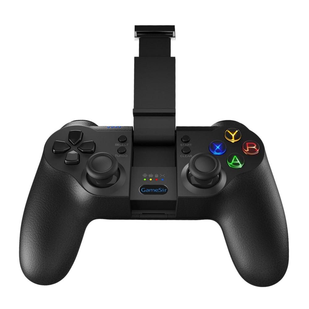 Solid Sustainable Black Bluetooth 2.4GHz Wireless Gamepad Controller Compatible With PC Smartphones Laptop