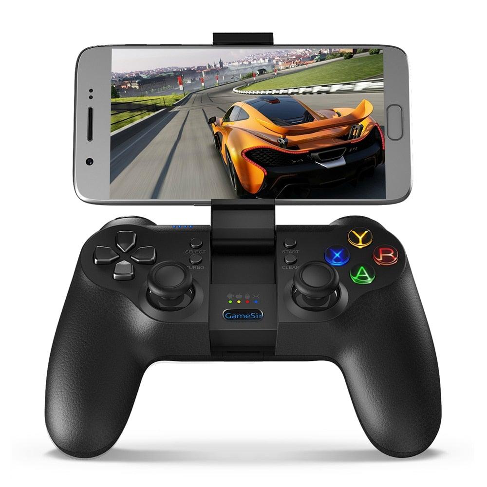 Solid Sustainable Black Bluetooth 2.4GHz Wireless Gamepad Controller Compatible With PC Smartphones Laptop
