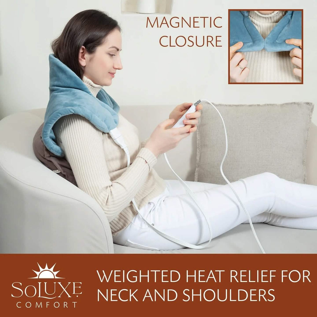 Soluxe Comfort Weighted Neck and Shoulder Heating Pad