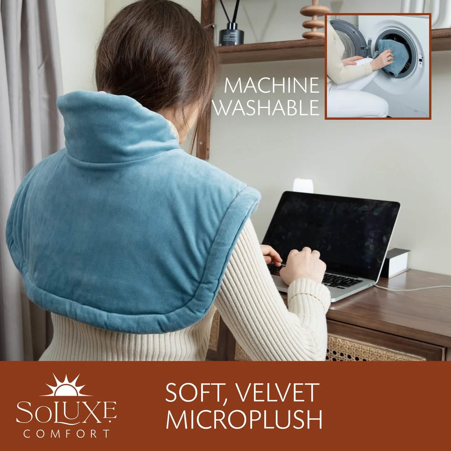 Soluxe Comfort Weighted Neck and Shoulder Heating Pad