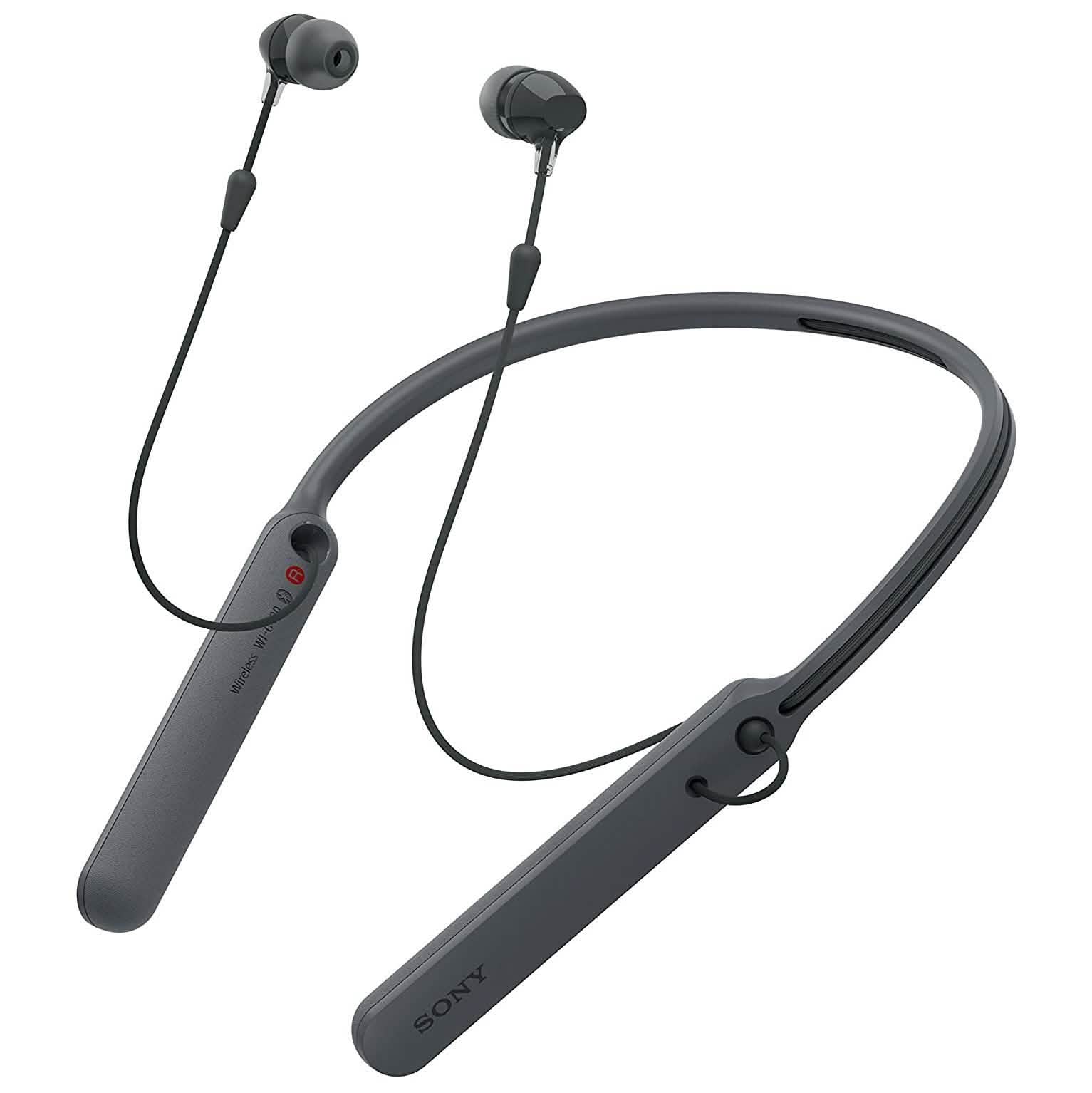 Sony - C400 Wireless Behind-Neck in Ear Headphone - Black (Refurbished)