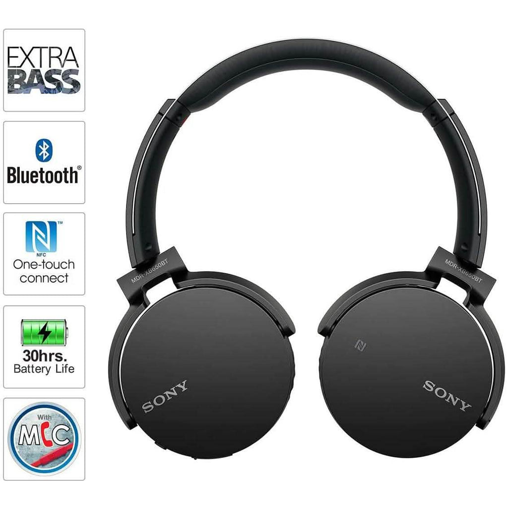 Sony MDRXB650BT/B Extra Bass Bluetooth Headphones - Black (Refurbished)