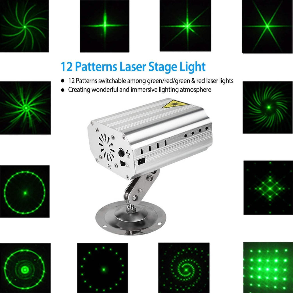 Sound Activated LED Projected Laser Patterns