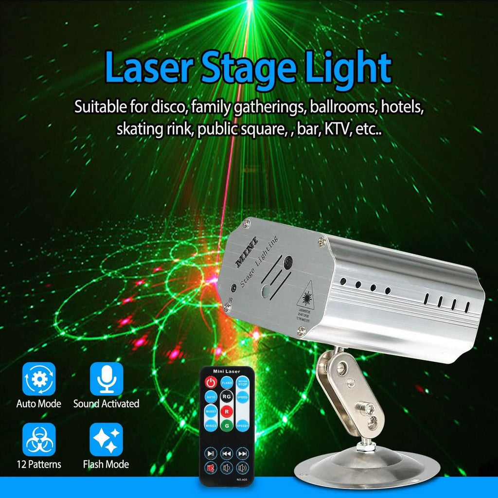 Sound Activated LED Projected Laser Patterns