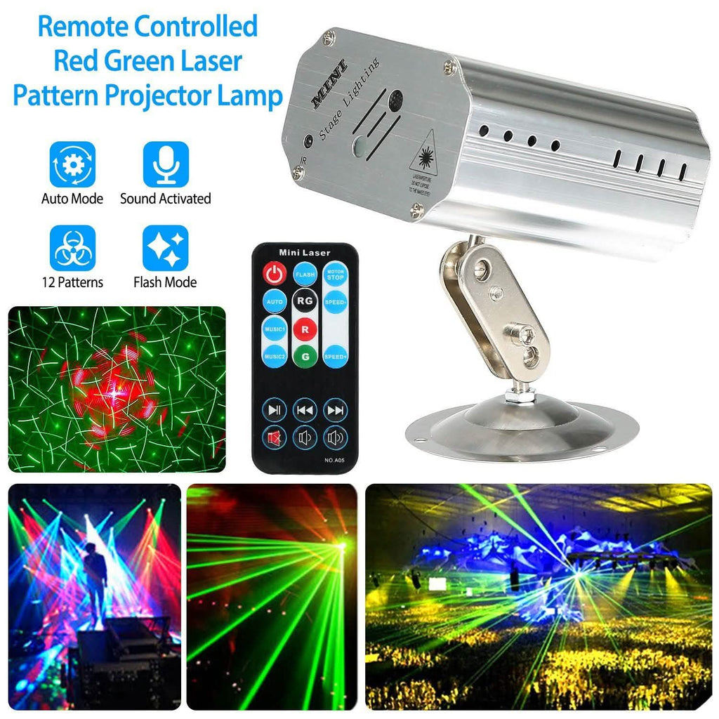Sound Activated LED Projected Laser Patterns