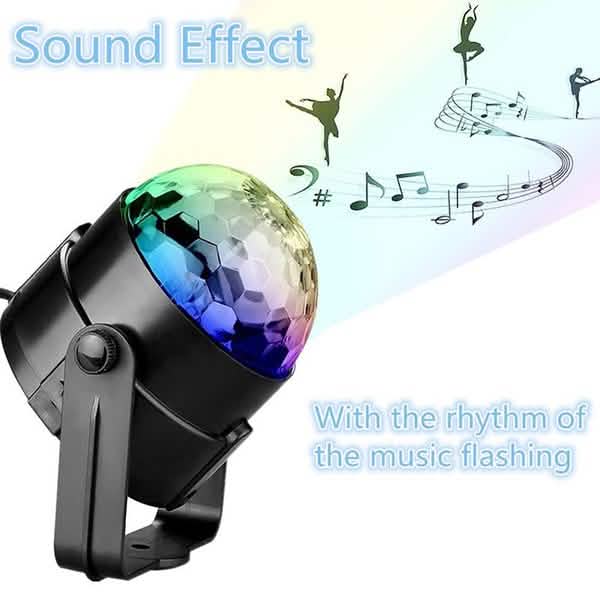 Sound Activated Rotating Disco Ball Party Lights Strobe Light