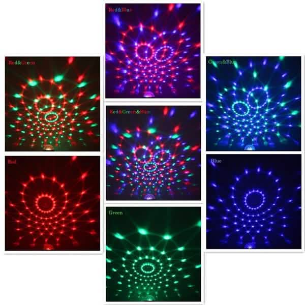 Sound Activated Rotating Disco Ball Party Lights Strobe Light
