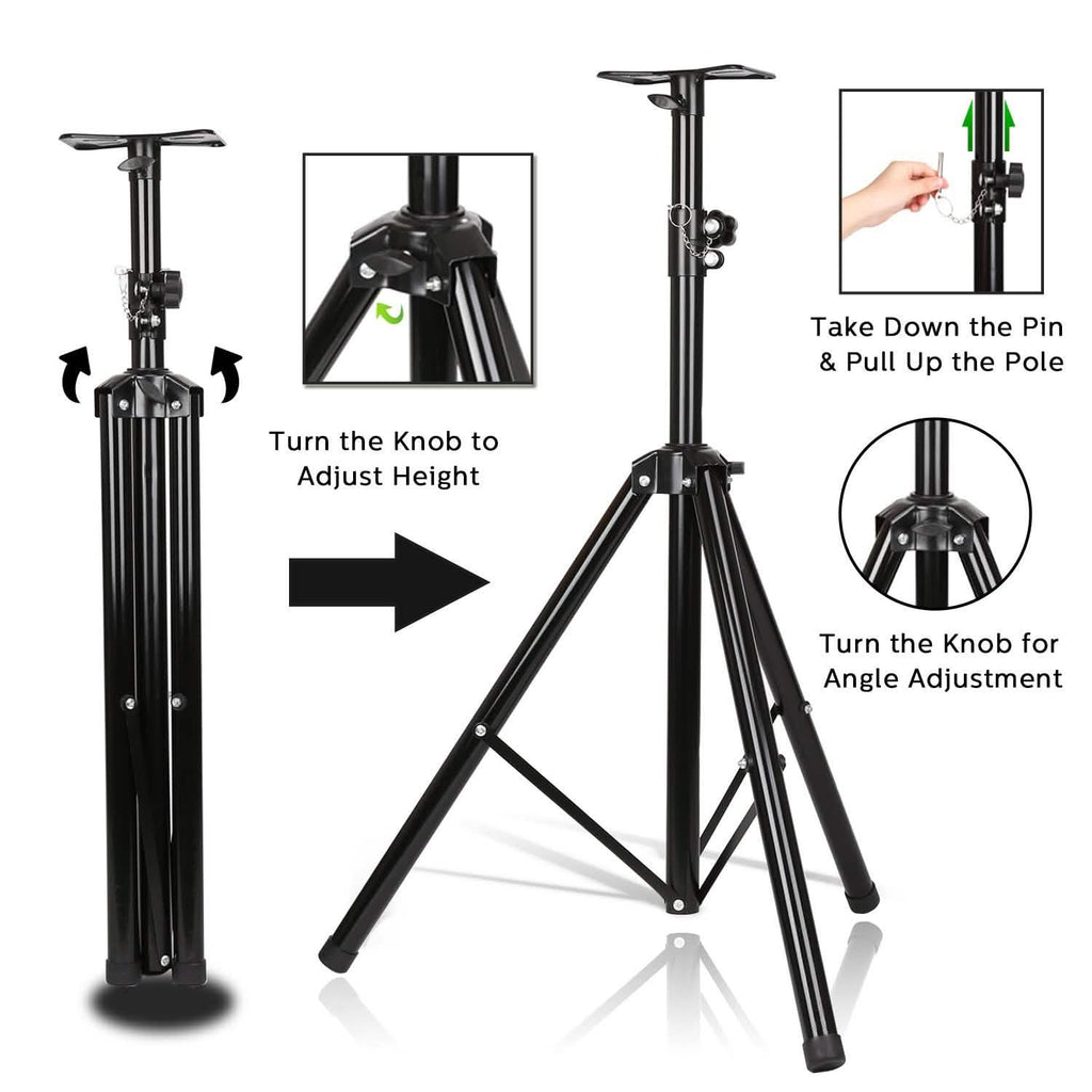 Speaker Tripod Stand Adjustable Height Heavy Duty Holder