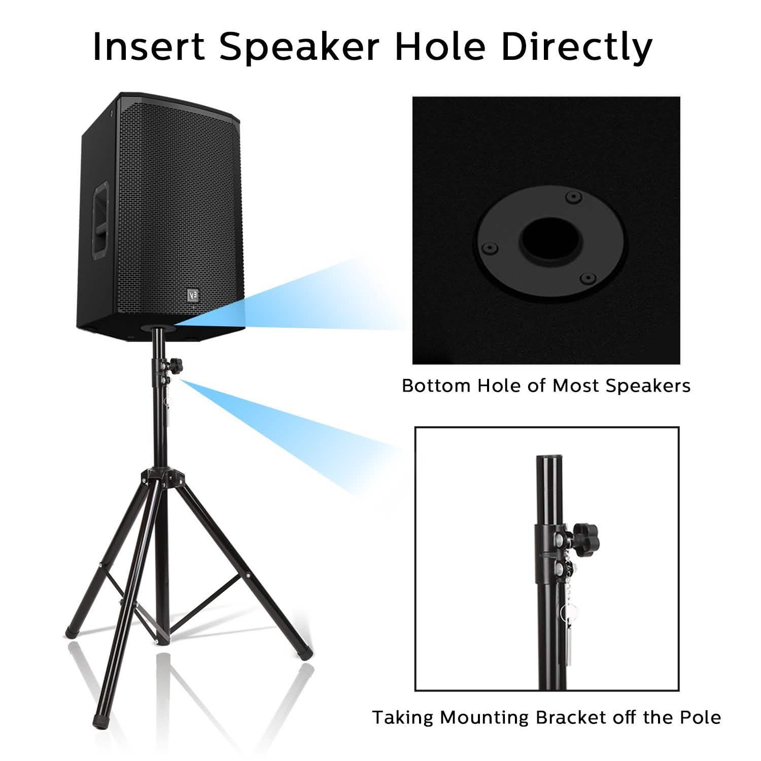Speaker Tripod Stand Adjustable Height Heavy Duty Holder
