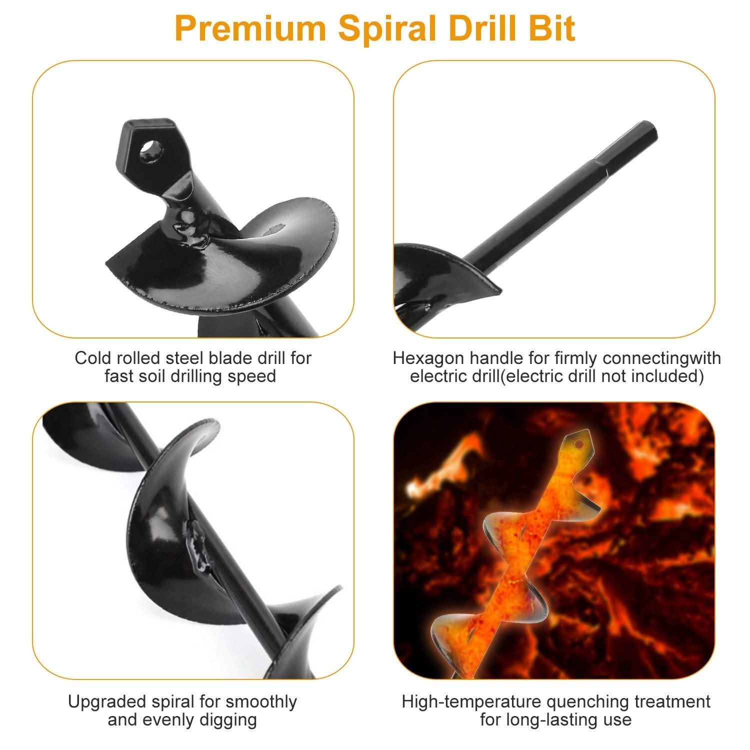 Spiral Drill Bit Gardening Auger