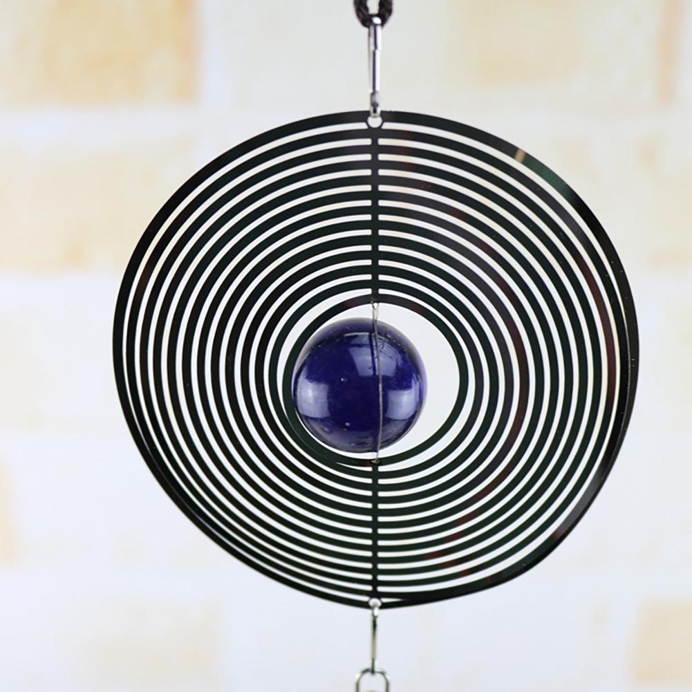 Spiral Rotating Wind Chimes Windows Metal Spiral Tail Stainless Steel Spin Decor For Indoor Outdoor Spinner Wind Chime Decoration Christmas Spinner Crystal Wind Chime