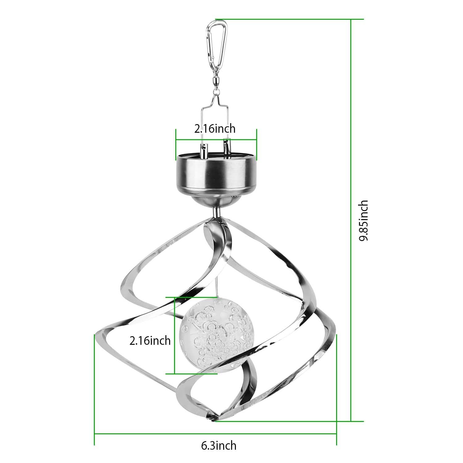 Spiral Spinner Solar Lights Wind Chime LED