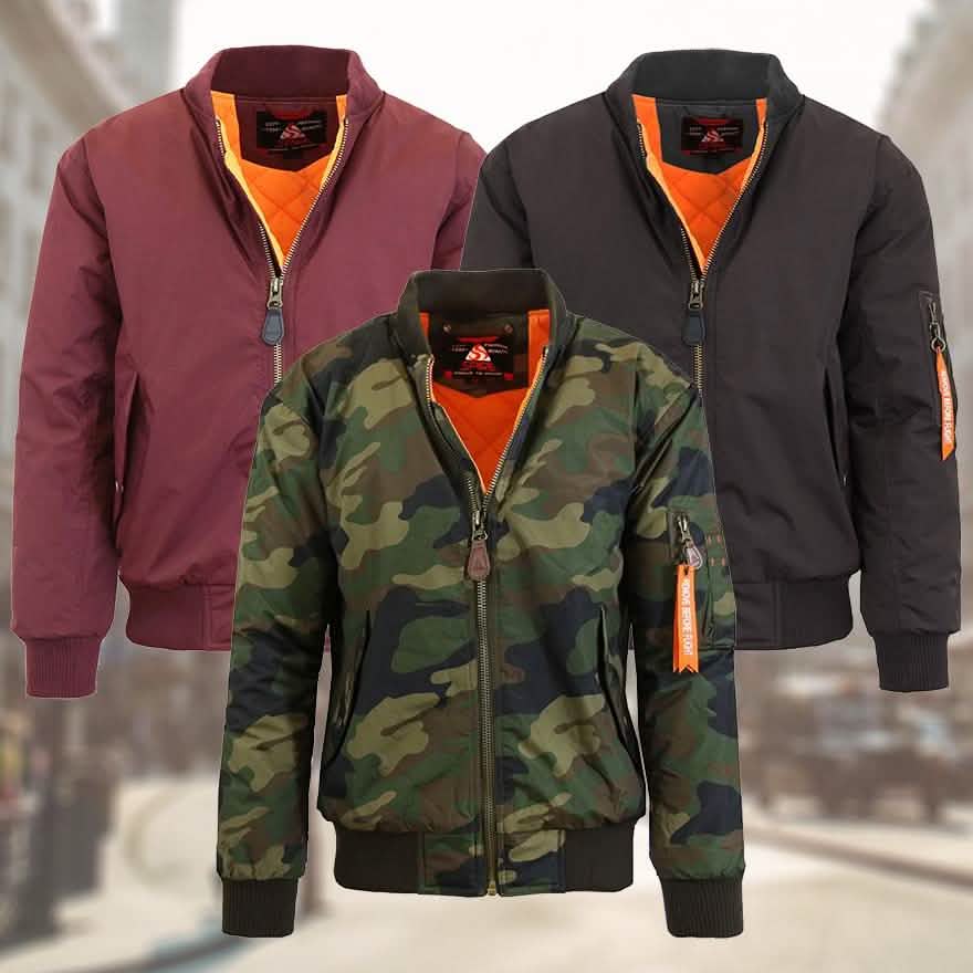 Spire by Galaxy Men's Heavyweight MA-1 Bomber Jacket