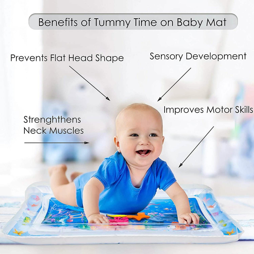 Splashin' Kids Inflatable Tummy Time Premium Water Mat Infants and Toddlers