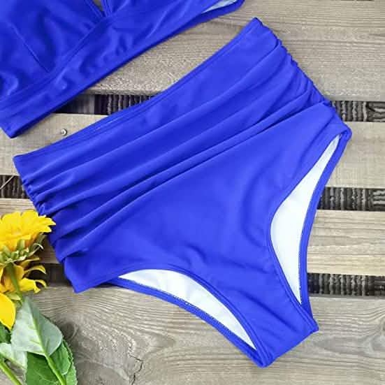 Sporlike Women Ruffle High Waist Swimsuit