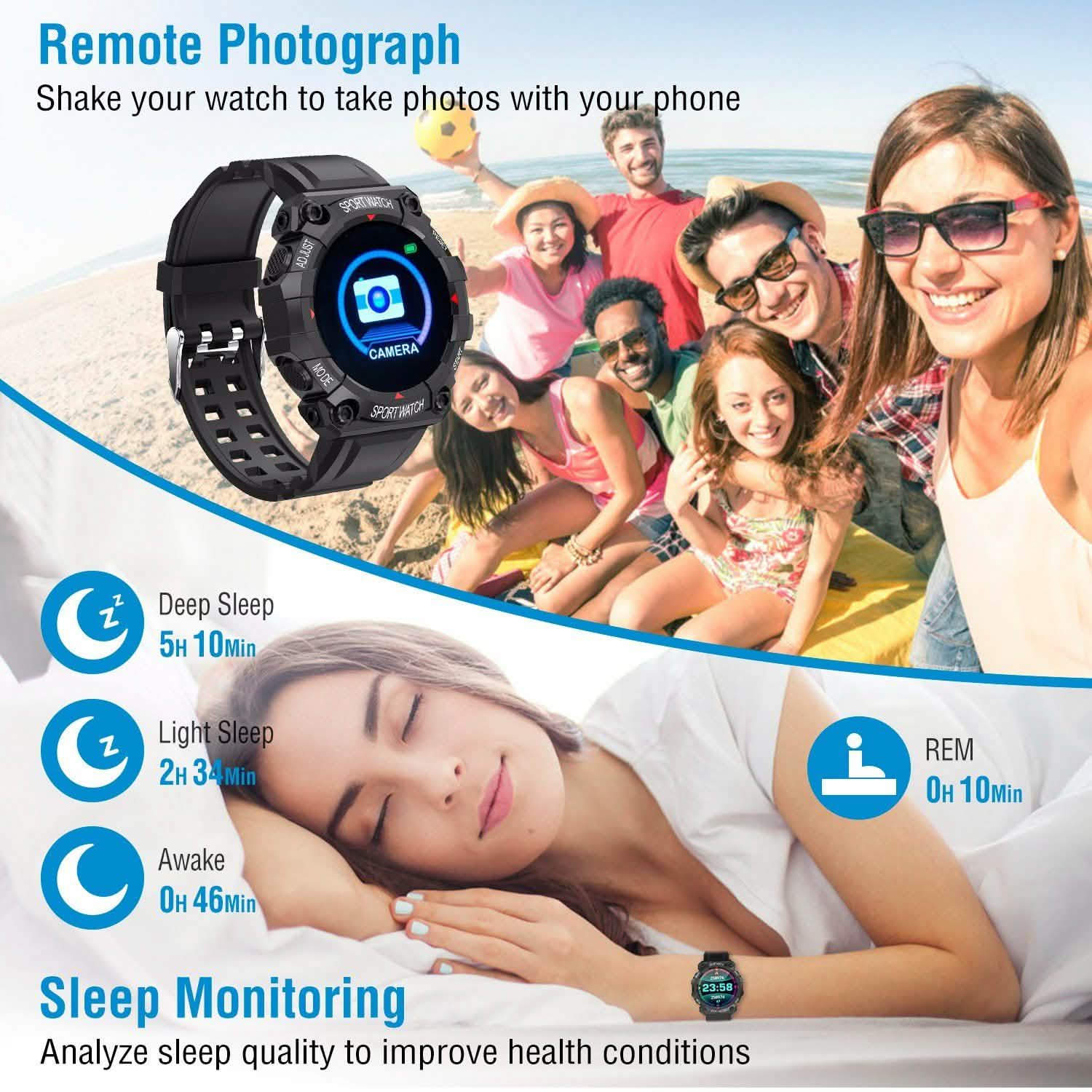 Sport Bracelet with Heart Rate Blood Pressure Sleep Monitor