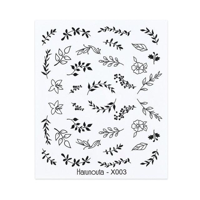Spring Simple Green Theme Water Decal Sticker Flower Leaf Tree Summer Slider For Manicuring Nail Art Watermarks Art Decoration Manicure Tools Nail Watermark Decals iridescent Decoration Nail Self-Adhesive Decals Nail Stickers Water Transfer Fresh Nail