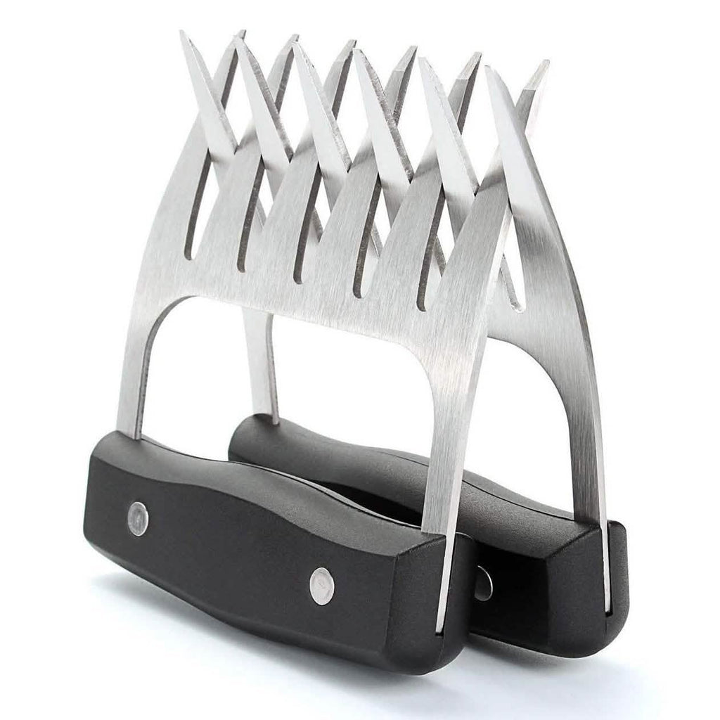 Stainless Steel Meat-Shredding Claws with Wooden Handle