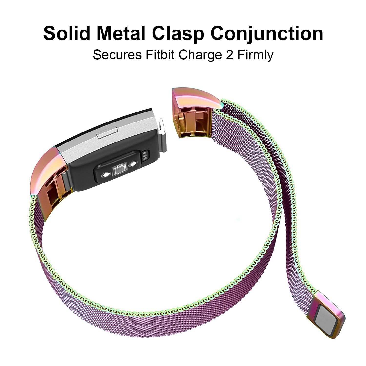 Stainless Steel Mesh Milanese Loop Band for Fitbit Charge 2