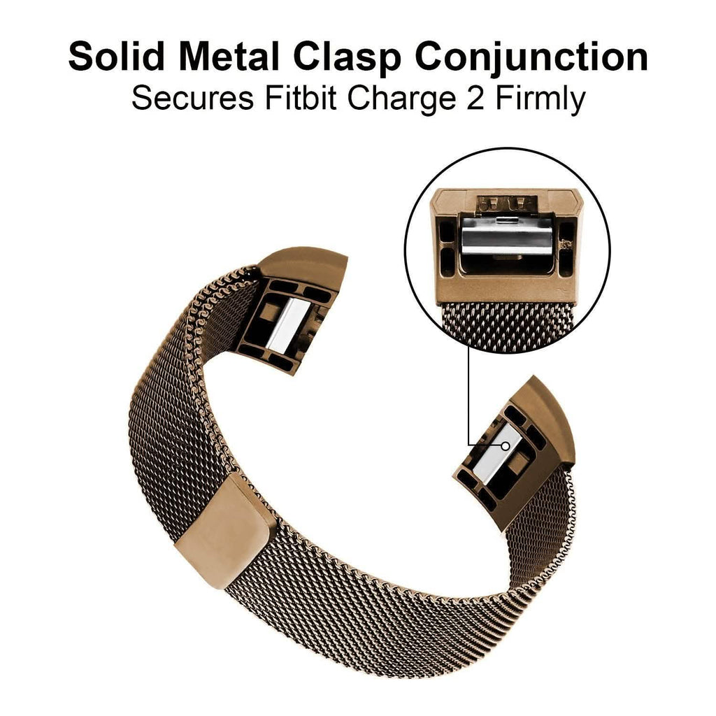 Stainless Steel Mesh Milanese Loop Band for Fitbit Charge 2