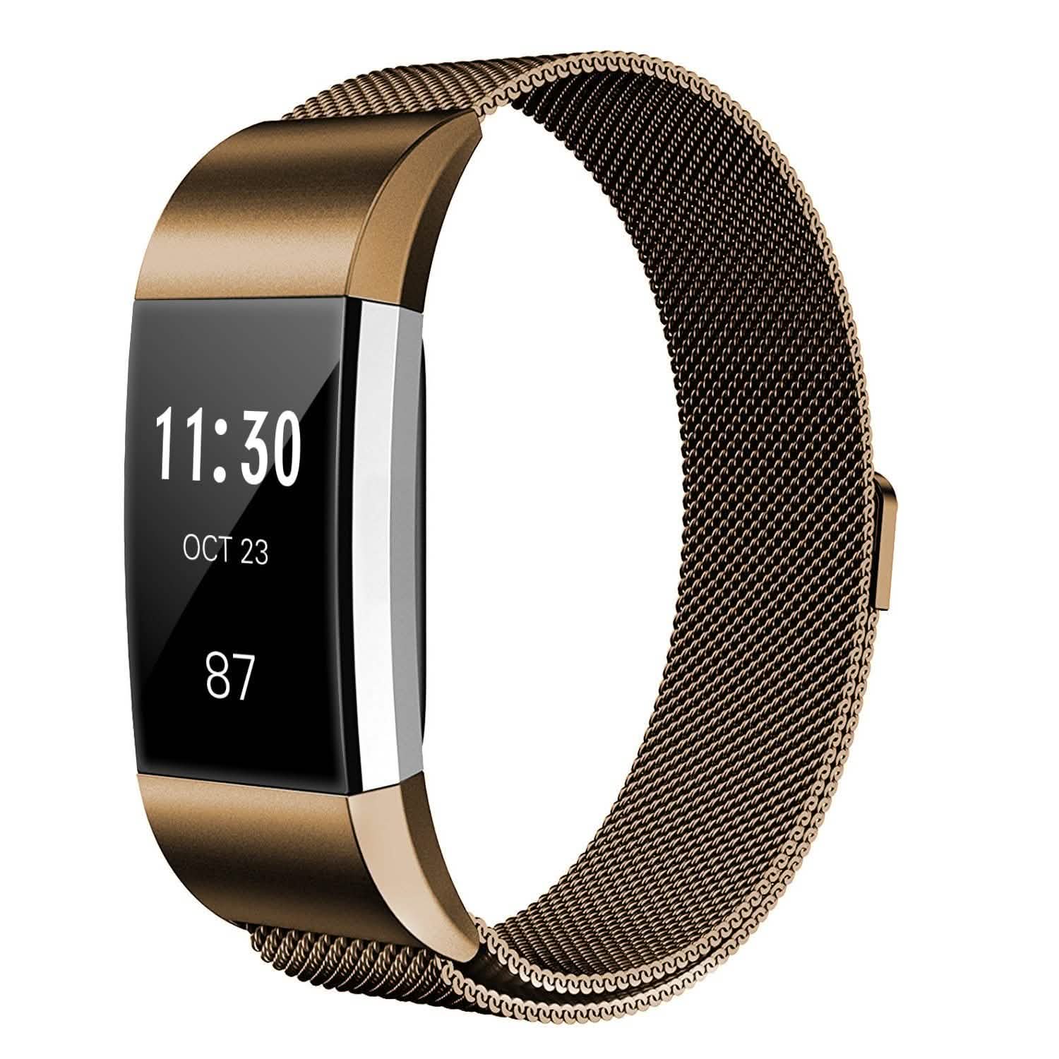Stainless Steel Mesh Milanese Loop Band for Fitbit Charge 2